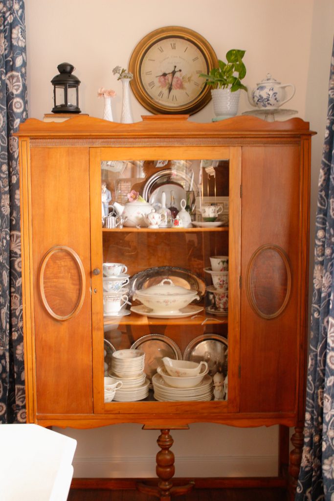 beautiful wood china cabinet