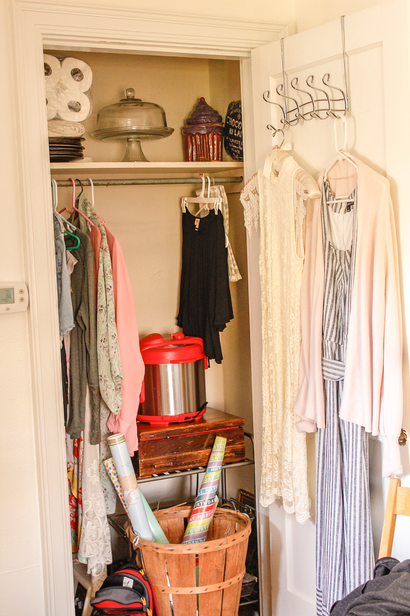 Creating an Organized Pantry from a Hall Closet - The Palette Muse